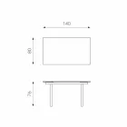 Tavolo da pranzo allungabile moderno in vetro, L140/200x P80 cm, Nardo Viadurini