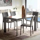 Tavolo da Pranzo Allungabile,Piano in Vetro Temperato - Faleria Viadurini