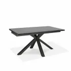 Tavolo da pranzo allungabile vetro-ceramica, l.160/240xp.90 cm, Bacco Viadurini