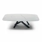 Tavolo da Pranzo con Piano in Ipermarmo Made in Italy Pregiato - Settimmio Viadurini