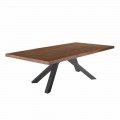 Tavolo da Pranzo con Piano in Legno Impiallacciato Made in Italy - Settimmio