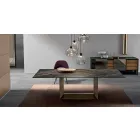 Tavolo da Pranzo di Design Allungabile Ceramica e Metallo Made in Italy – Moro Viadurini