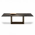 Tavolo da Pranzo di Design Allungabile Ceramica e Metallo Made in Italy – Moro