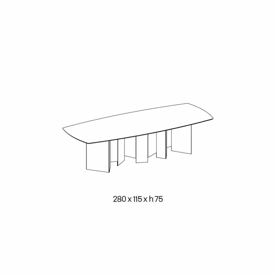 Tavolo da Pranzo di Design in Ceramica e Base Vetro Fumè Made in Italy – Random Viadurini