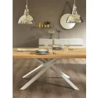 Tavolo da Pranzo di Design in Legno e Metallo Made in Italy - Skipper Viadurini