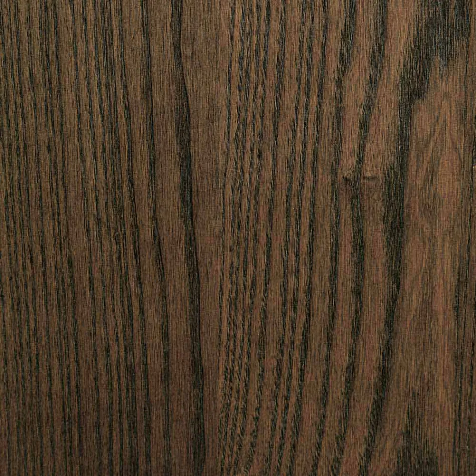 Tavolo da pranzo di design in legno rovere e metallo made Italy Oncino Viadurini