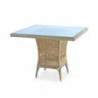 Tavolo da pranzo di design in polietilene intrecciato a mano Chad Viadurini