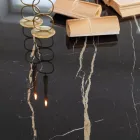 Tavolo da Pranzo Ellittico in Acciaio e Ceramica Lucida Florim - Gelsino Viadurini