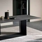 Tavolo da Pranzo in Ceramica Pietra di Savoia Antracite Made in Italy – Moro Viadurini