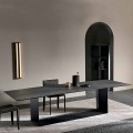 Tavolo da Pranzo in Ceramica Pietra di Savoia Antracite Made in Italy – Moro