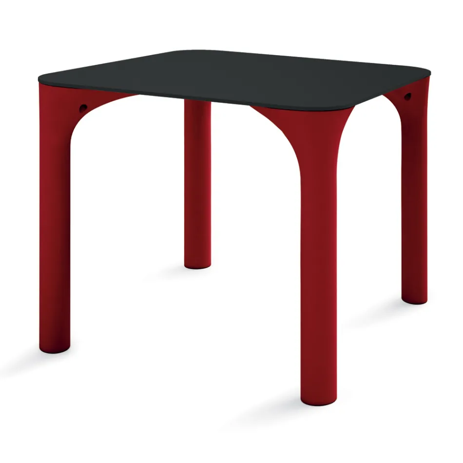 Tavolo da Pranzo in Hpl con Gambe in Polietilene Made in Italy - Glen Viadurini