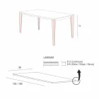 Tavolo da Pranzo in Laminam e Metallo Verniciato Realizzato in Italia - Efisto Viadurini