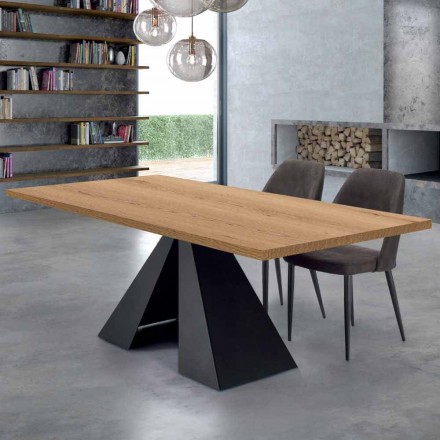 Tavolo da Pranzo in Laminato HPL e Acciaio Made in Italy Alta Qualità - Dalmata Viadurini