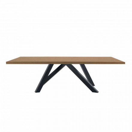 Tavolo da Pranzo in Laminato HPL e Acciaio Made in Italy Pregiato - Settimmio Viadurini