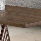 Tavolo da pranzo in legno massellato moderno fatto in Italia, Mitia Viadurini