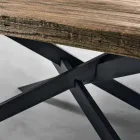 Tavolo da pranzo in legno massello moderno fatto in Italia Oncino Viadurini