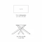 Tavolo da pranzo in legno MDF e metallo moderno made in Italy, Dionigi Viadurini