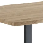 Tavolo da Pranzo in Mdf con Gambe in Acciaio Verniciato Nero - Ghepardo Viadurini