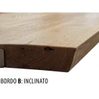 Tavolo da Pranzo in Rovere Massello e Base in Cristallo Made in Italy - Iker Viadurini