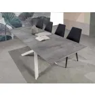 Tavolo da Pranzo Moderno Allungabile, Piano Laminato - Marliana Viadurini