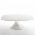 Tavolo da pranzo moderno bianco in MDF finitura rovere 100x200cm Clark