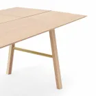 Tavolo da Pranzo Moderno in Legno di Frassino con Dettagli Neri o Oro - Andria Viadurini