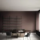 Tavolo da Pranzo Ovale con Piano e Base in Vetro Made in Italy - Tiseo Viadurini