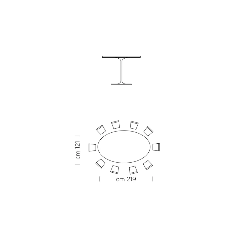 Tavolo da Pranzo Ovale con Piano in Fenix Made in Italy di Lusso - Dollars Viadurini