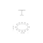 Tavolo da Pranzo Ovale con Piano in Fenix Made in Italy di Lusso - Dollars Viadurini
