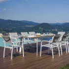 Tavolo da Pranzo per Esterni Allungabile Fino a 240 cm in Alluminio - Levanto Viadurini