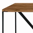 Tavolo da Pranzo Piano in Legno Massello Listellare Made in Italy - Adelio Viadurini
