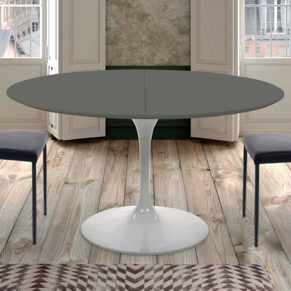 Tavolo da Pranzo Rotondo Allungabile Fino a 170 cm Made in Italy - Dollars Viadurini