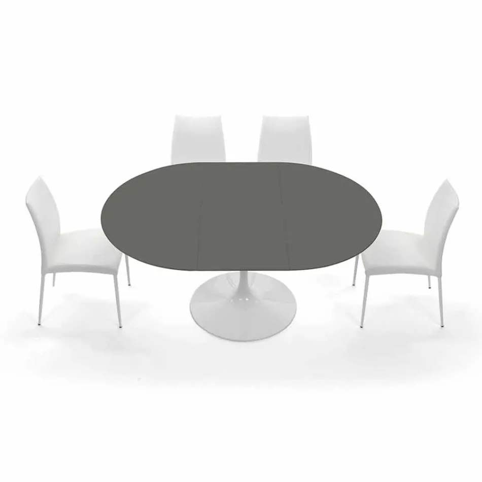 Tavolo da Pranzo Rotondo Allungabile Fino a 170 cm Made in Italy - Dollars Viadurini