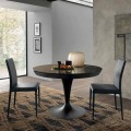 Tavolo da Pranzo Rotondo Allungabile in Ceramica Laminam Made in Italy - Lupetto