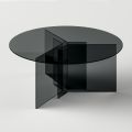 Tavolo da Pranzo Rotondo con Base e Piano in Vetro Made in Italy - Charles