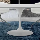 Tavolo da Pranzo Rotondo con Piano in Laminato Made in Italy – Dollars Viadurini