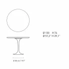 Tavolo da Pranzo Rotondo in Marmo e Alluminio Verniciato Made in Italy - Superbo Viadurini