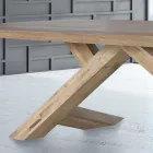 Tavolo da Pranzo Rovere Massello Disponibile con Vari Bordi Made in Italy – Boromir Viadurini