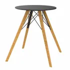 Tavolo da Pranzo Tondo in Legno e Piano in Hpl, 4 Pezzi - Faz Wood by Vondom Viadurini