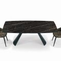 Tavolo da Soggiorno Allungabile con Piano a Botte in Ceramica Made in Italy - Occhiali