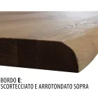 Tavolo da Soggiorno con Struttura in Legno di Rovere Nodato Made in Italy - Giusy Viadurini