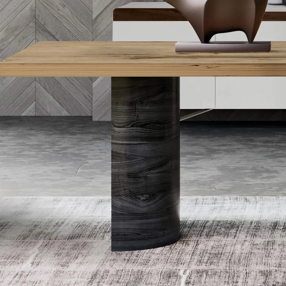 Tavolo da Zona Living Moderno in Legno Massello Made in Italy - Catrin Viadurini