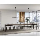 Tavolo Design con Piano in Legno Allungabile Fino a 440 cm Made in Italy - Foxy Viadurini