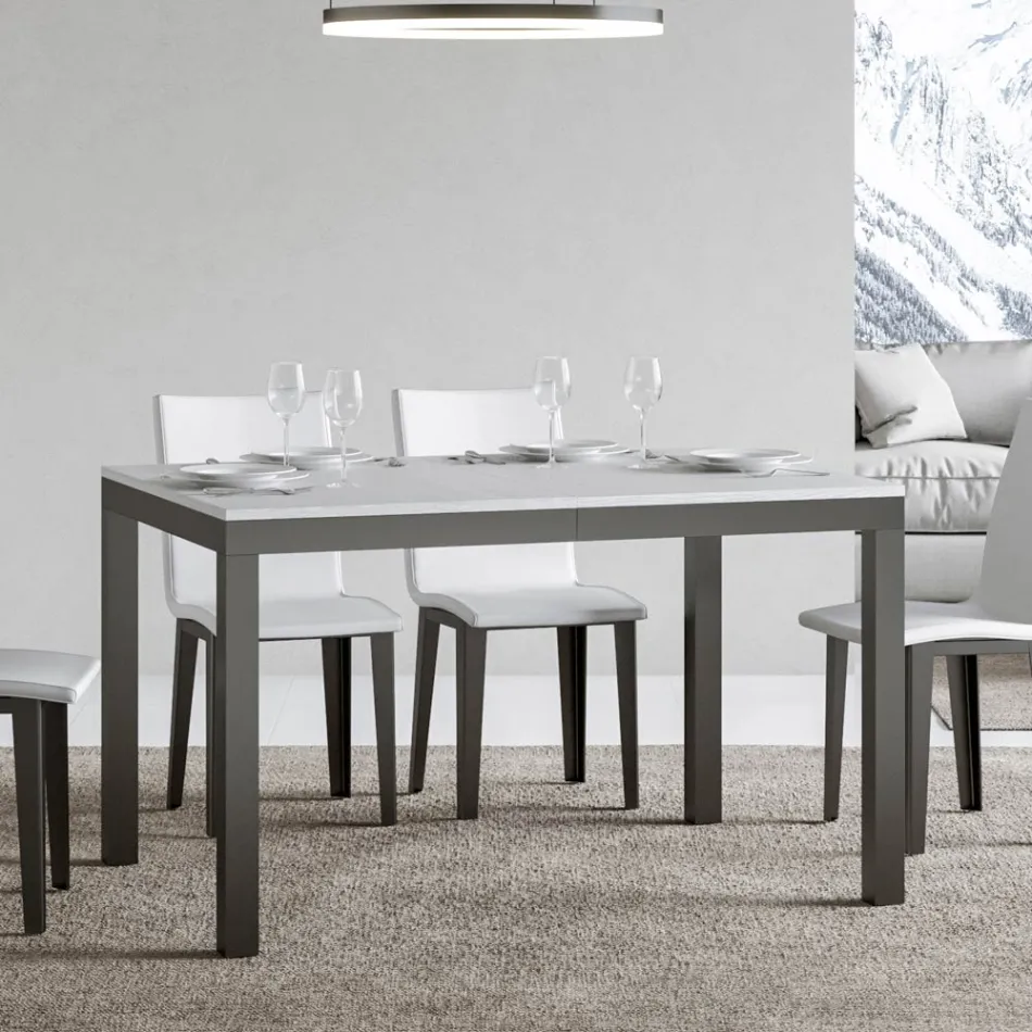 Tavolo Design con Piano in Legno Allungabile Fino a 440 cm Made in Italy - Foxy Viadurini