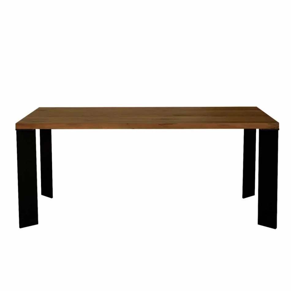 Tavolo design moderno in legno noce naturale, L180xP90cm, Yvonne Viadurini
