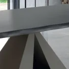Tavolo di Design in Legno Impiallacciato e Acciaio Made in Italy – Dalmata Viadurini