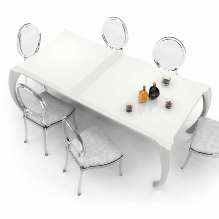 Tavolo di design moderno da pranzo prodotto in Italia, Milzano Viadurini