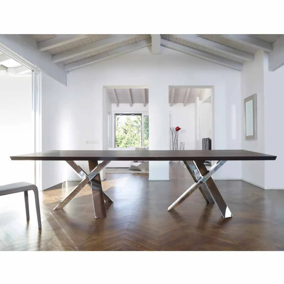 Tavolo di design moderno in legno 240x120cm made in Italy Tree Viadurini