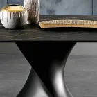 Tavolo di design moderno in vetroceramica prodotto in Italia, Clark Viadurini