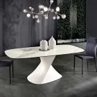 Tavolo di design moderno in vetroceramica prodotto in Italia, Clark Viadurini